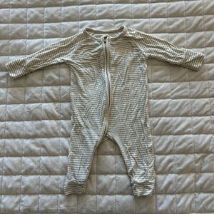 BRAVE Little Ones Striped Cream Newborn One Piece